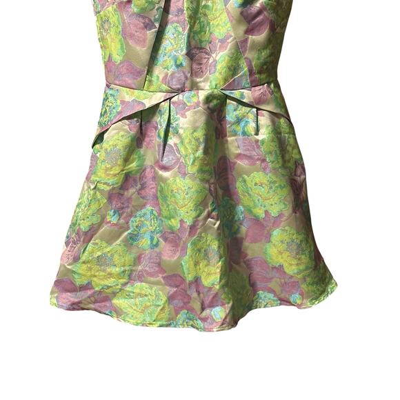 TOPSHOP Floral Brocade Fit & Flare Dress Size US 8 - Picture 5 of 6
